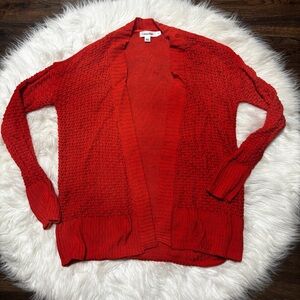 Calvin Klein Coral Colored Linen Blend Cardigan Size Women’s Medium